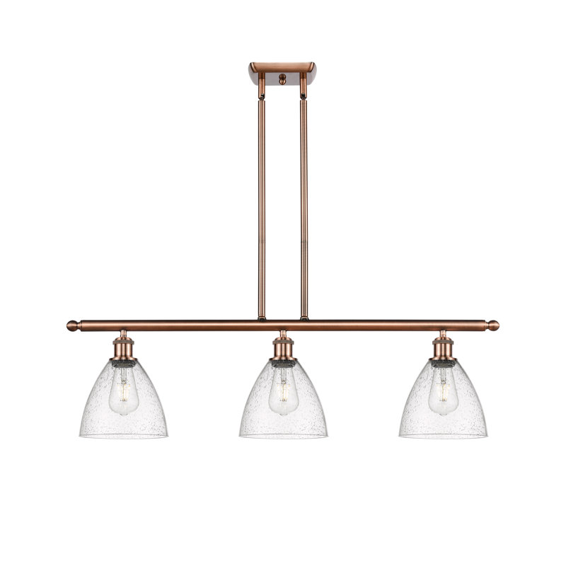 Amren 3 - Light Kitchen Island Pendant, 43.75" H x 36" W x 7.5" D, No Bulb Included, Polished Nickel