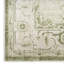 Tapis oriental ivoire / vert en polyester tissé à la machine Haydel-97841429