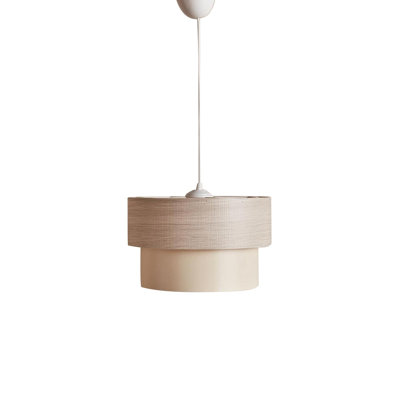 Elegant Beige Chandelier, 29.5 in Diameter x 7.9 in Height | 100% PVC Construction, E27 Socket (Max 40W) | Perfect for Dining Room & Living Space, Stylish Lighting Fixture for Modern Decor