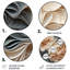 «Beige et orange Custards Collage I», art mural rond en métal abstrait-109589071