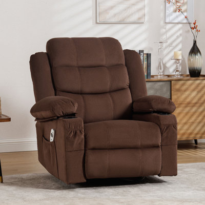 Swivel Rocker Recliner Chair with Vibration Massage and Heat -  Ebern Designs, 2F2FBAAC13E443F48ED86D7A17DF72CD