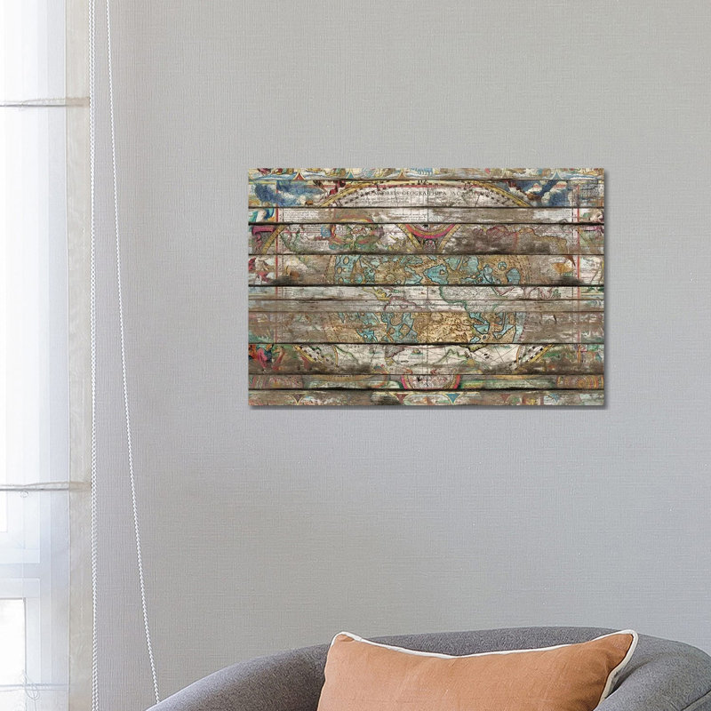 Hidden Worlds (Old Maps) by Diego Tirigall - Wrapped Canvas Gallery-Wrapped Canvas Giclée