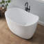 Baignoire autoportante de 119 cm (47 po) en résine de pierre avec siège intégré