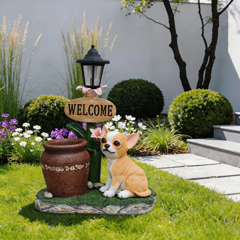 Sitting Corgi Dog Planter Outdoor Decor