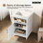 Velora 24 po X P 22 po P x 34 po Meuble-lavabo sans comptoir en blanc H