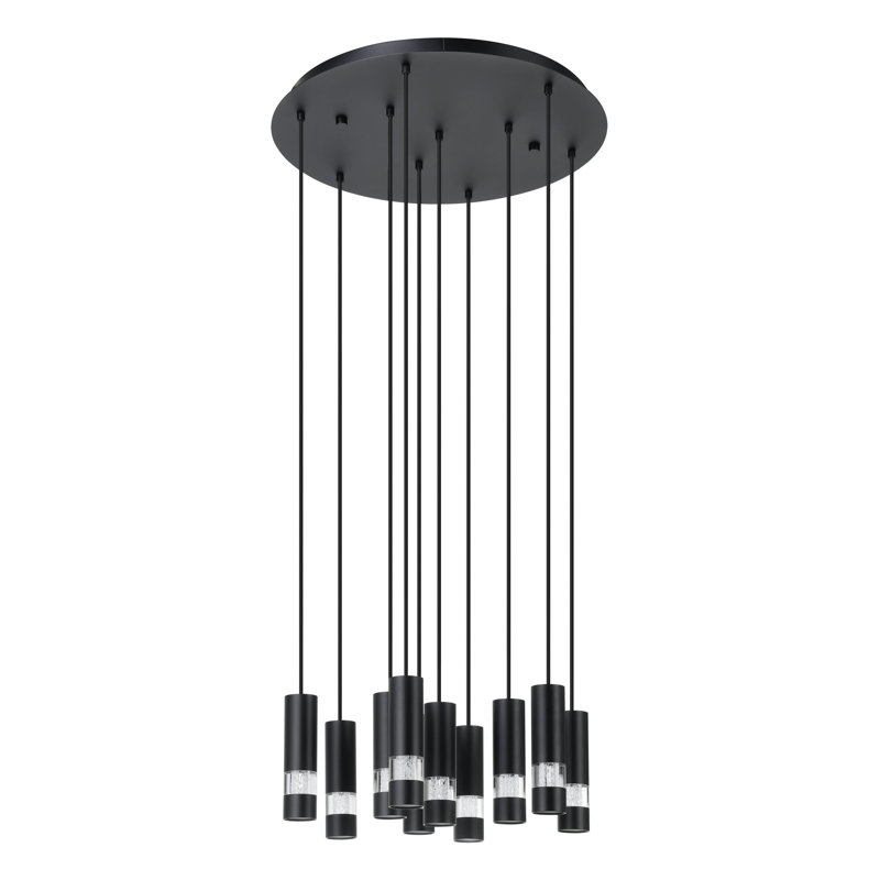 Paiyton 23-inch 10-light Black Pendant Light