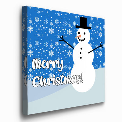 " Holiday Snowman Simple II-Premium Gallery Wrapped Canvas - Ready To Hang "