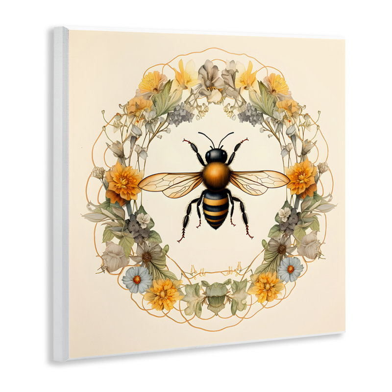 «Cottage Bee Wreath» par Petal Prints Design