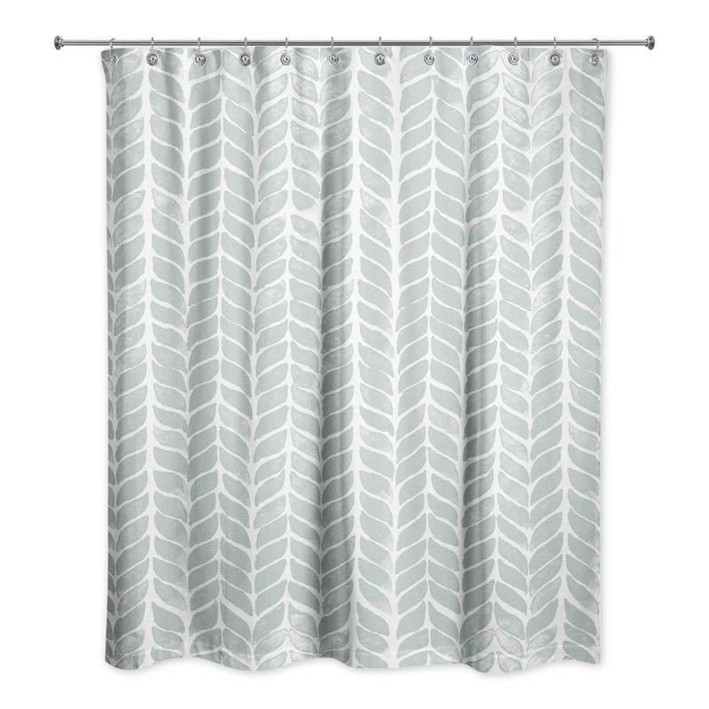 Alisun Geometric Shower Curtain, Blue