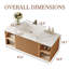 48" Brown Modern Single Bathroom Vanity With Ceramic Basin