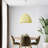 4-Yellow dimmable cloth cover pendant light