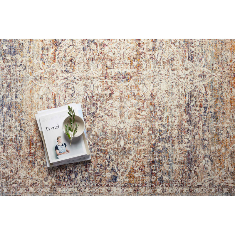 Sorrento Ivory Elegance Rectangular Wool-Blend Area Rug - 11'6" x 15'7"