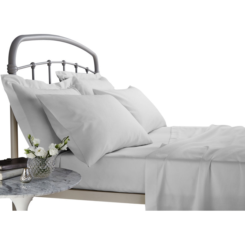 Broadlands Cotton Blend Sateen Flat Sheet, White, Super King (6')