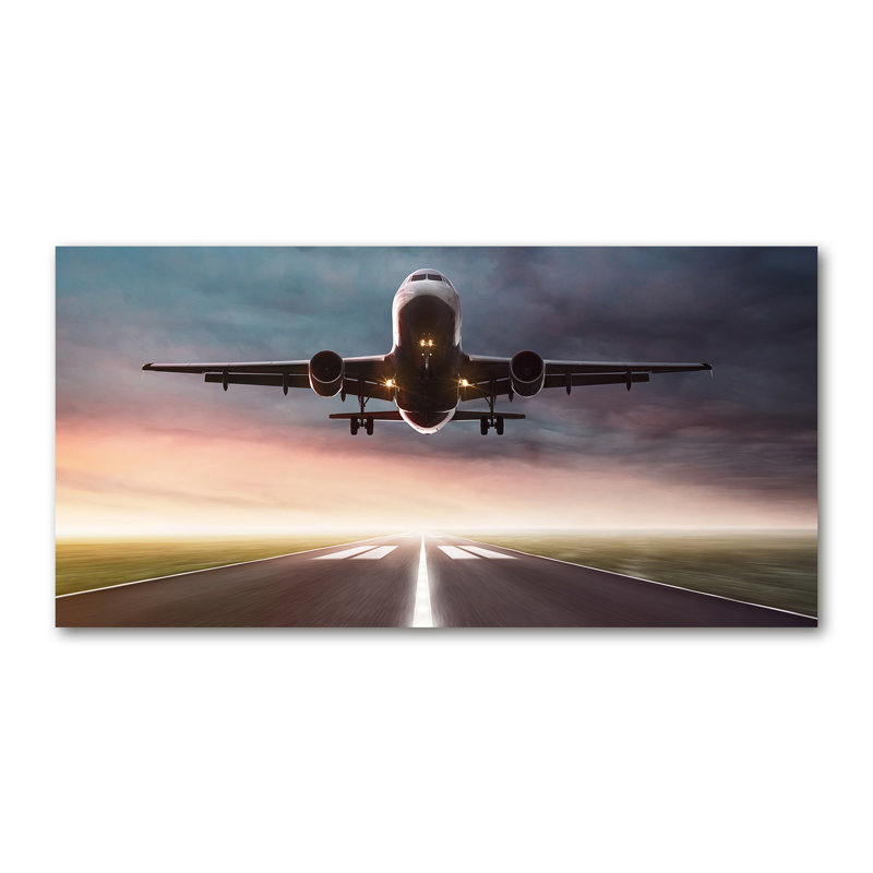 The Plane Is Starting - No Frame Print on Canvas