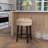 Shearson Swivel Upholstered Counter Stool with Solid Wood Frame-41730841