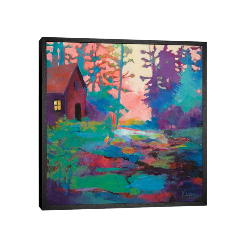 Quiet Afternoon by Kerri Blackman - Painting on Canvas, Black Framed, 66.04cm H x 66.04cm W x 3.81cm D