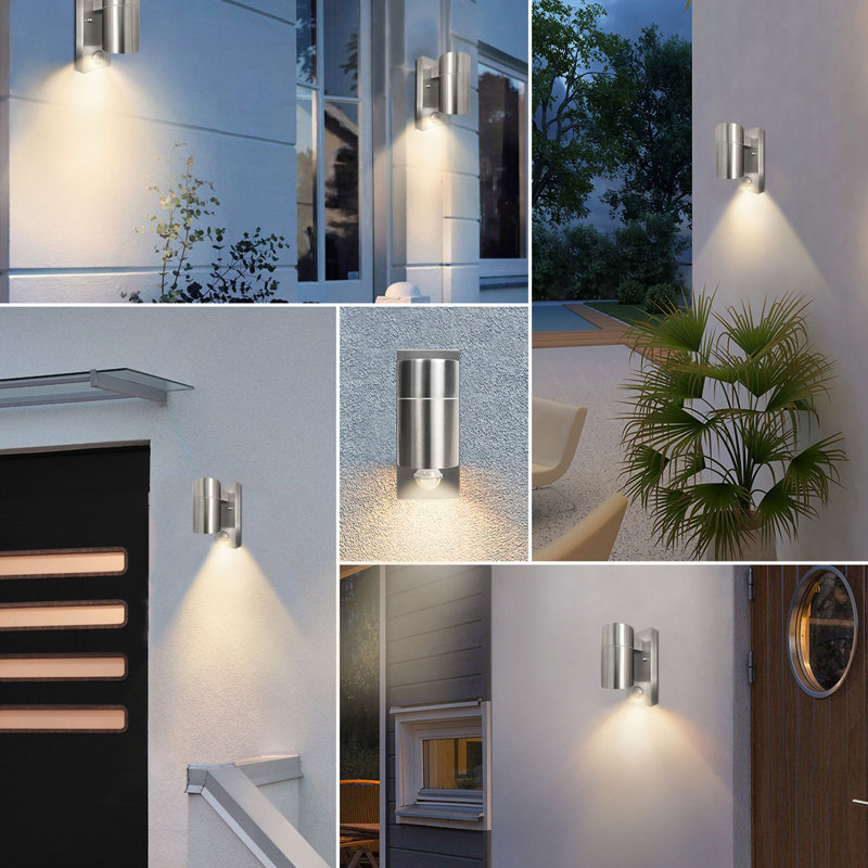 2 - Bulb Outdoor Sconce, Silver