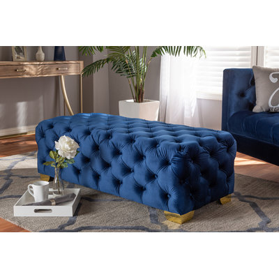 Crotts Velvet Upholstered Bench