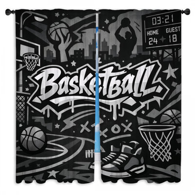 Rideaux de fenêtre Basketball Graffiti Art