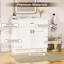 Ensemble de meuble-lavabo autoportant 36 po avec lavabo en céramique 36 po, meuble-lavabo Farmhouse, blanc-815258775-815258770