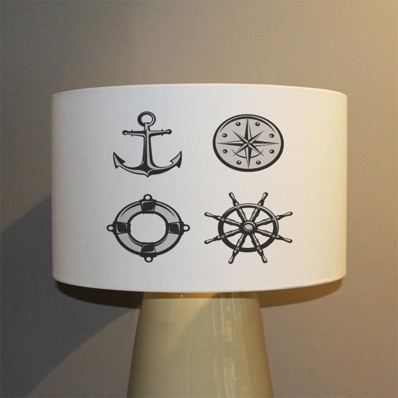 Cotton Drum Lamp Shade ( Uno ), 22cm H x 25cm W x 25cm D