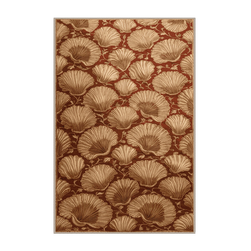 Tapis brun français lavable à la machine, Rectangle de 5 pi x 8 pi