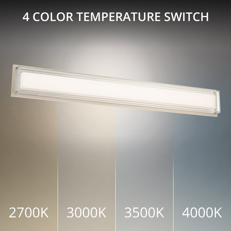 Ice Bar 28" Dimmable LED Bath Vanity & Wall Light With Built In Color Temperature Switch (2700K/3000K/3500K/4000K)