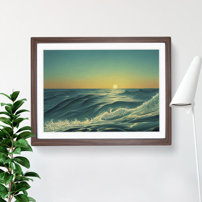 XH1022-6439X Ocean at Sunrise 1 Piece Single Picture Frame Wall Art