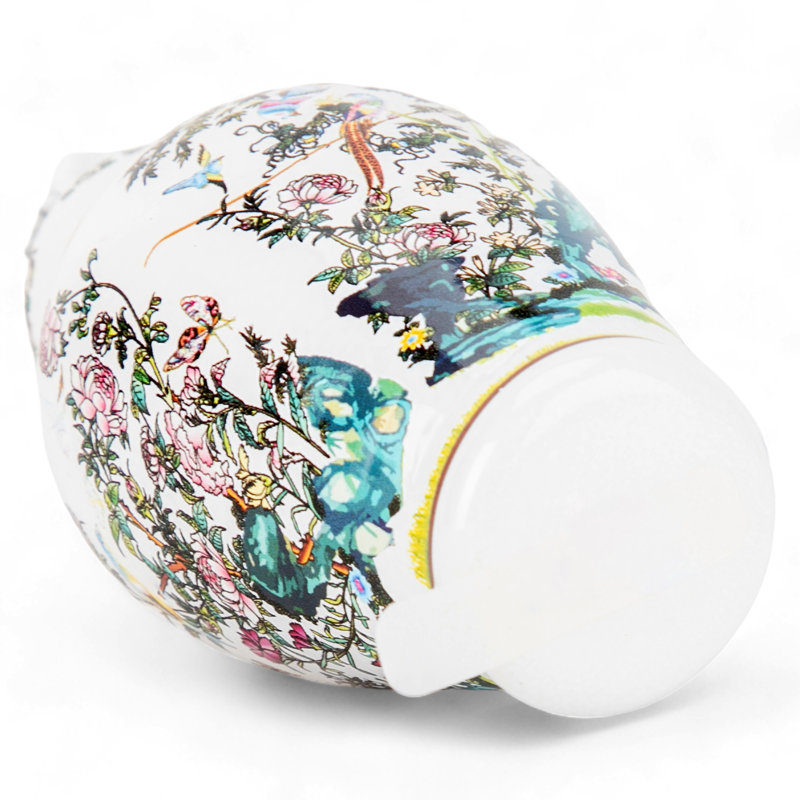 Ginger Jar Rose Canton Glass Ornament