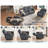 Canapé inclinable moderne, fauteuil confortable avec console, canapé modulaire inclinable 3 pièces avec porte-gobelet et prise de charge, canapés 3 places pour le salon-1053793709