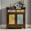 Banc de rangement pour chaussures en bois brun