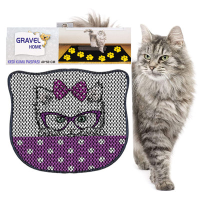 Durable Cat Litter Mat, 15.7 x 19.7 inches | 50% PVC / 50% Polyester, Machine Washable & Vacuum Friendly | Perfect for Easy Cleanup, Non-Slip Design to Keep Your Home Clean & Fresh, Ideal for Pet Owners