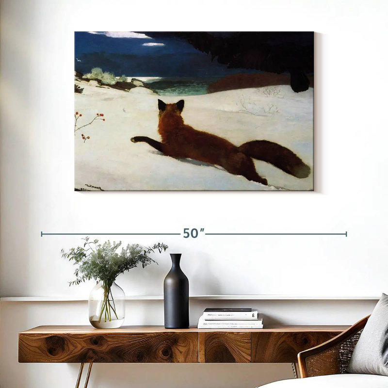 La chasse au renard, H 26 po x l 39 po