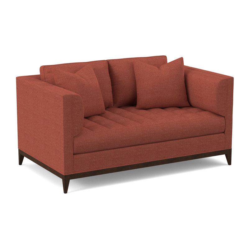 Paramount Loveseat, American Walnut, Kinsley Sky Viscose