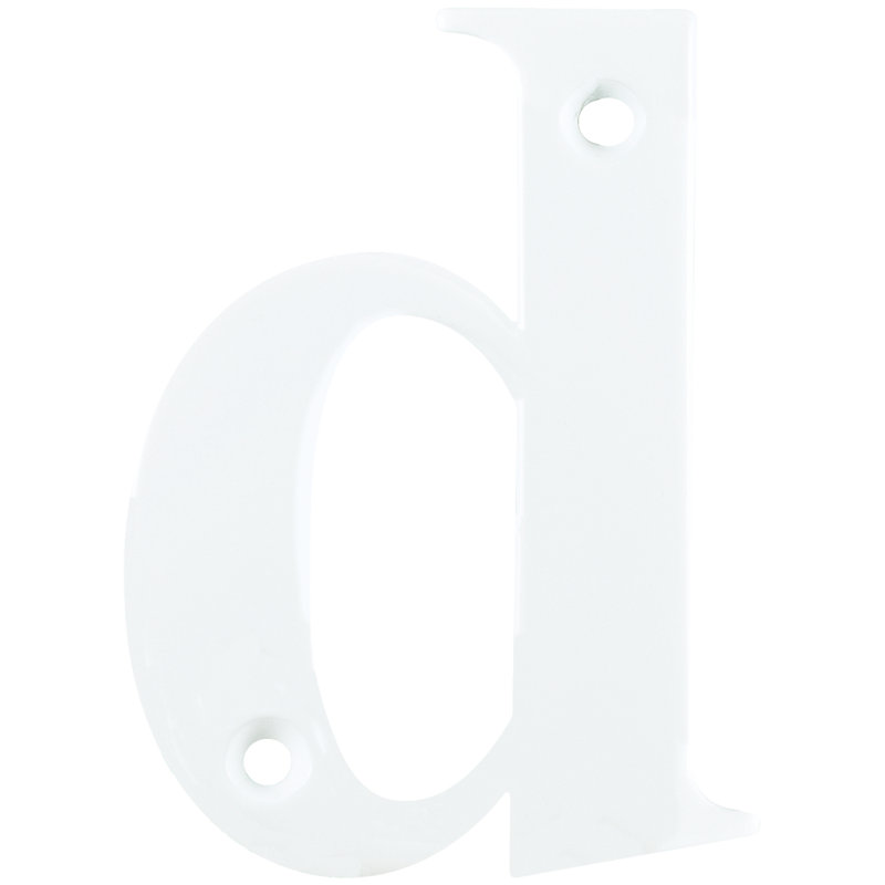 Klodian 7.7cm H Zinc House Letter, White, D