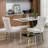 Darlene 60" Glass Dining Table Set Modern Dining Room Table Set  X-Shape Pedestal Glass Table with Dining Chairs, Dining Set for Dining Living Room-114316183-114316185-123467530