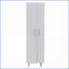 Îlot de cuisine & amp; Ensemble de garde-manger 2 pièces en bois manufacturé moderne 9 tablettes 2 portes blanc Noyer brun | Blanc | Panneau de fibres à densité moyenne