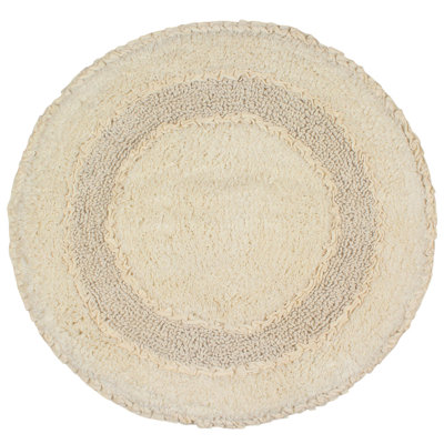 Plush Cotton Round shape bath Rug