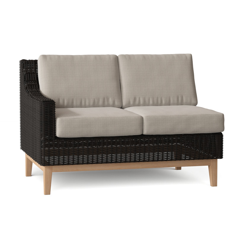 Frances Outdoor 2 - Seat Loveseat, Ash, Frances Black