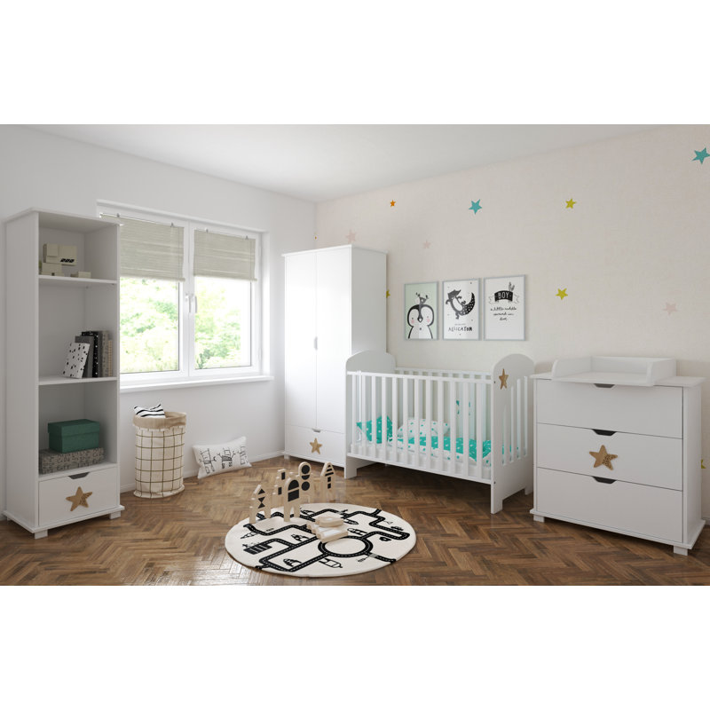 Epperson Cot Bed, Yes, White/Grey