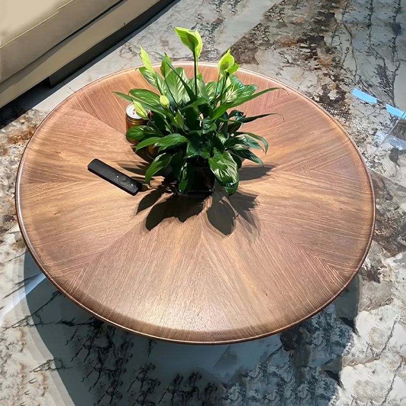 Table basse moderne en bois 39,37 po sans assemblage requis pour le salon