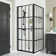 35 7/8" W X 72" H Frameless Square Pivot Shower Enclosure