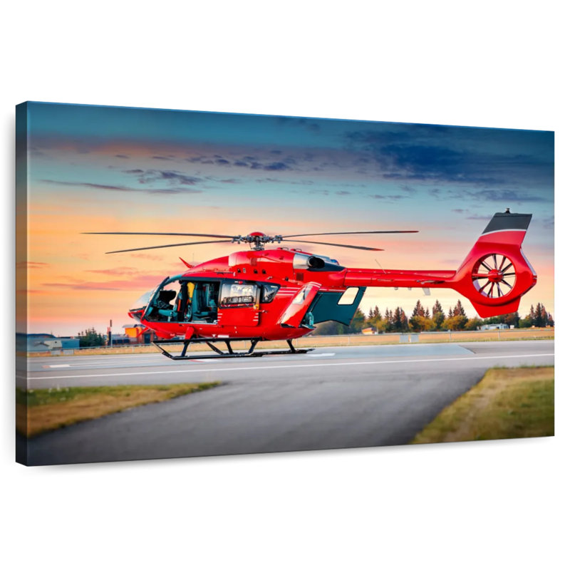 Mehar Red Helicopter, 26" H x 39" W