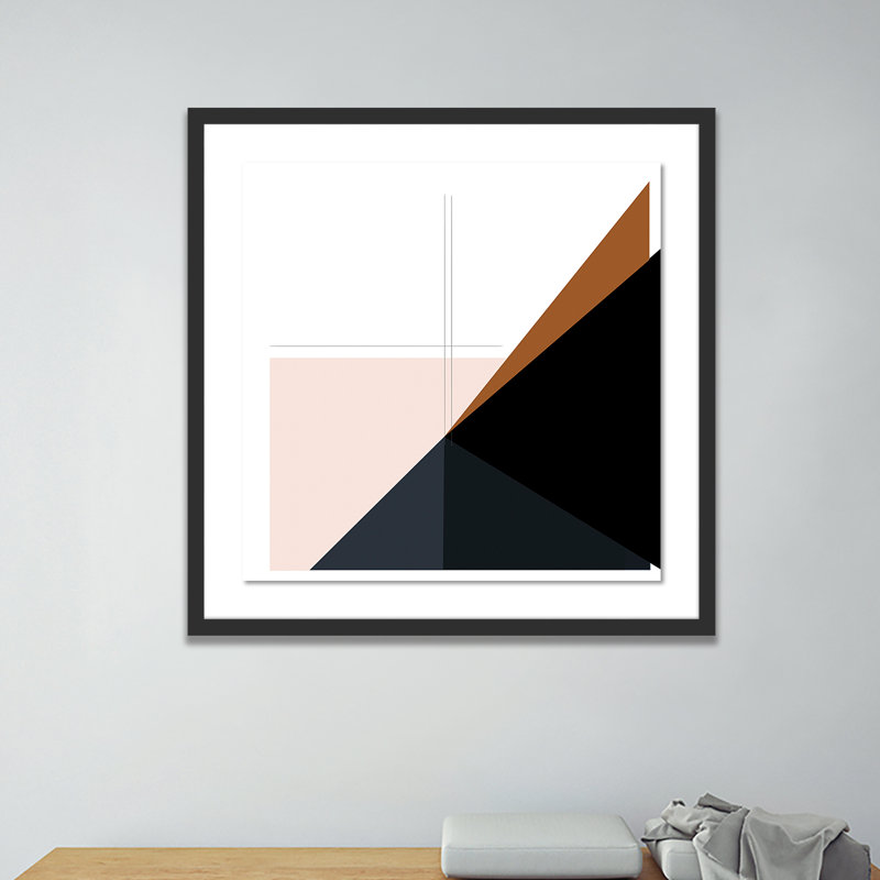 Midcentury XI Print by Jess Engle, Black, 48" H x 48" W x 2.5" D
