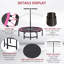 45" Folding Fitness Trampoline with Adjustable Handle, 150kg, Pink