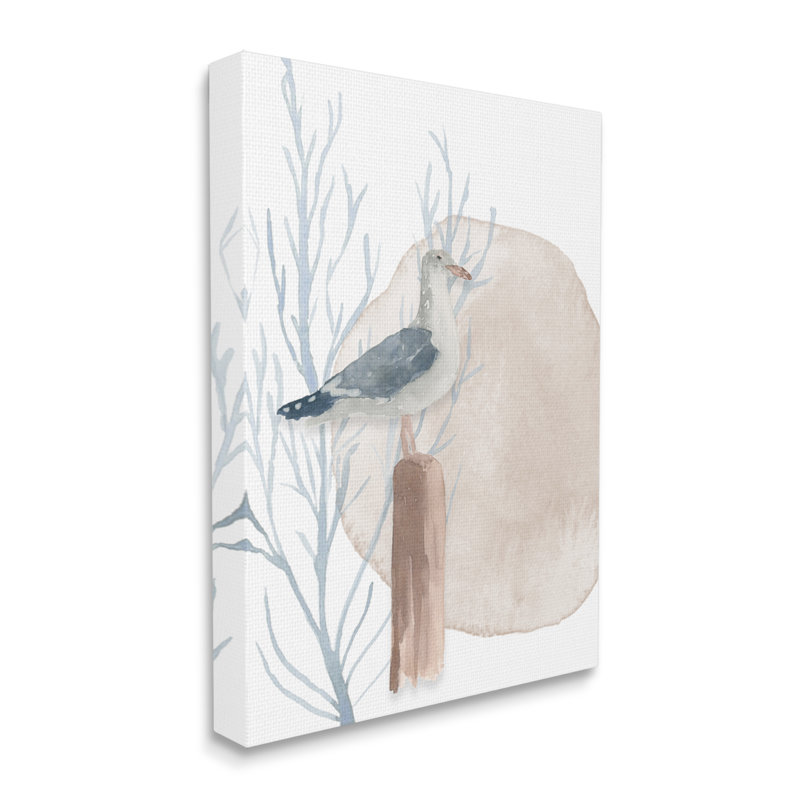 Mouette de plage en forme de mouette, H 48 po x l 36 po x P 1,5 po, Toile tendue