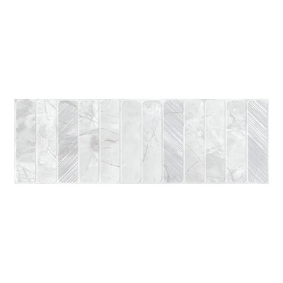 Strata 16 X 48 In. Matte Soft Gray And White Ceramic Large Format Wall Tile (15.5 Sq Ft/Case) - 3 Pack