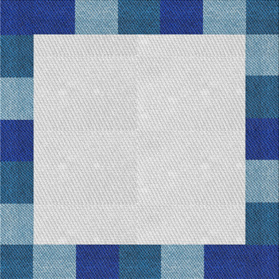 Tapis bleu marine à motif géométrique Antrina