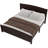 King Size Platform Bed, Solid Wood Platform Bed with Support Slats and Strong Structure, No Box Spring Needed, Espresso-1971586752-1971586754