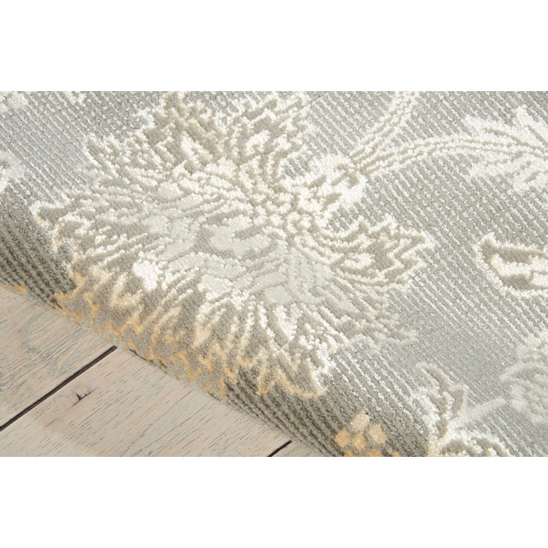 Carlie Viscose Oriental Indoor Rug, Rectangle 9'3" x 12'9"